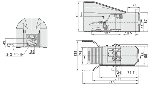 Схема распределителей серии F522C-08L